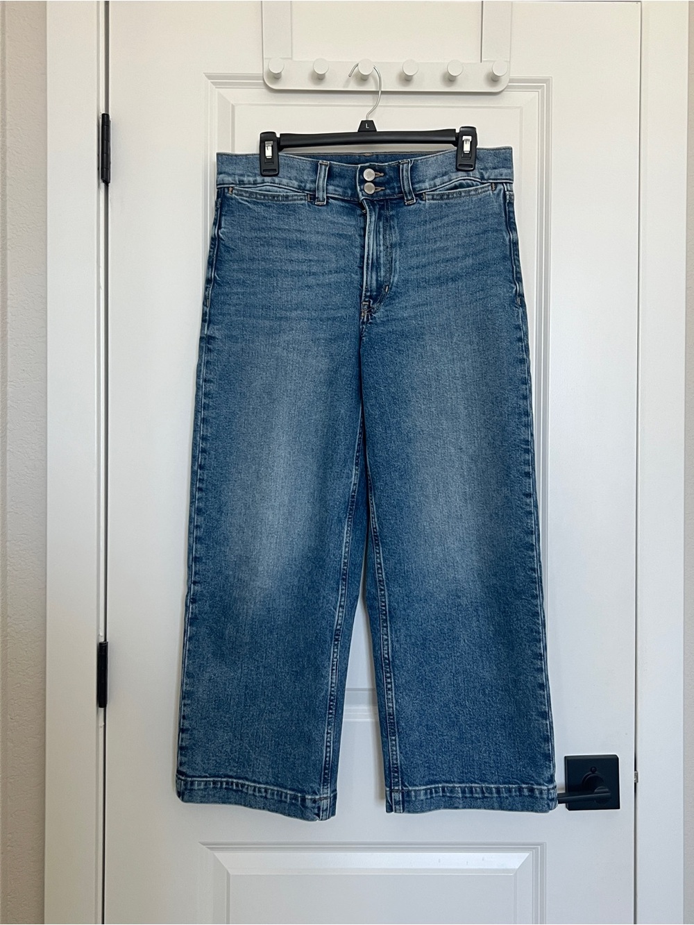 Banana Republic Medium Blue High-Rise Wide-Leg Jeans